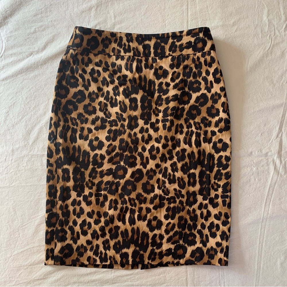 Charter Club Leopard-Print Pencil Skirt in Black & Tan